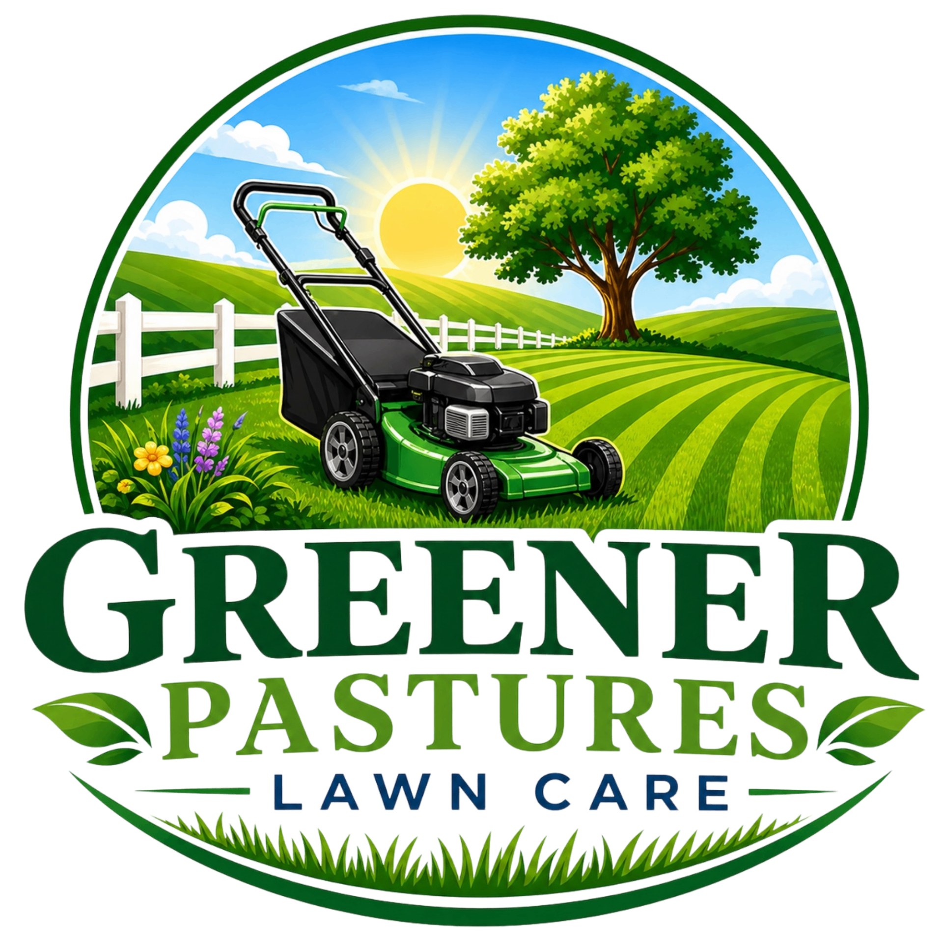 Greener Pastures Lawn Care logo